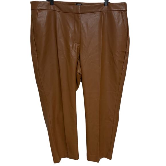 J.Crew KATE Straight Leg Faux Leather Pant Womens Size 3XL